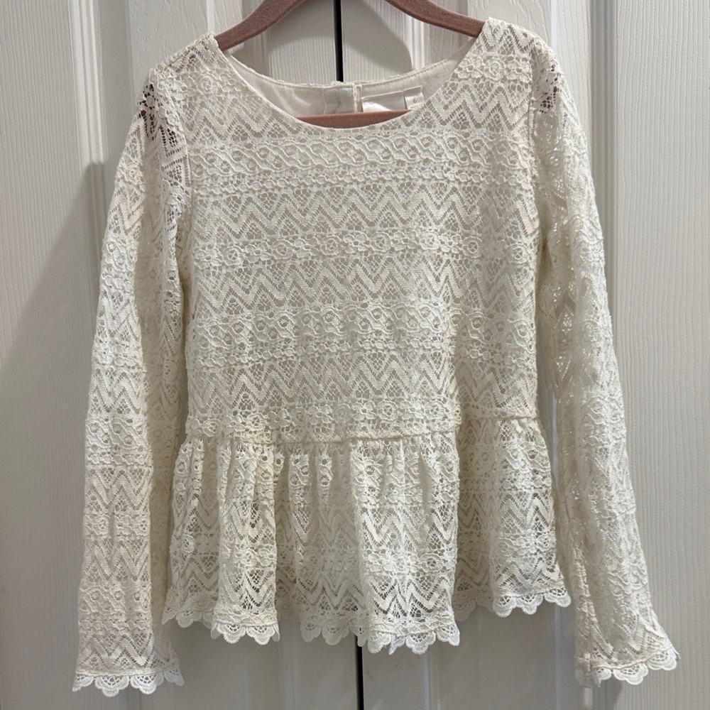 Kardashian Kids Lace Blouse - Cream